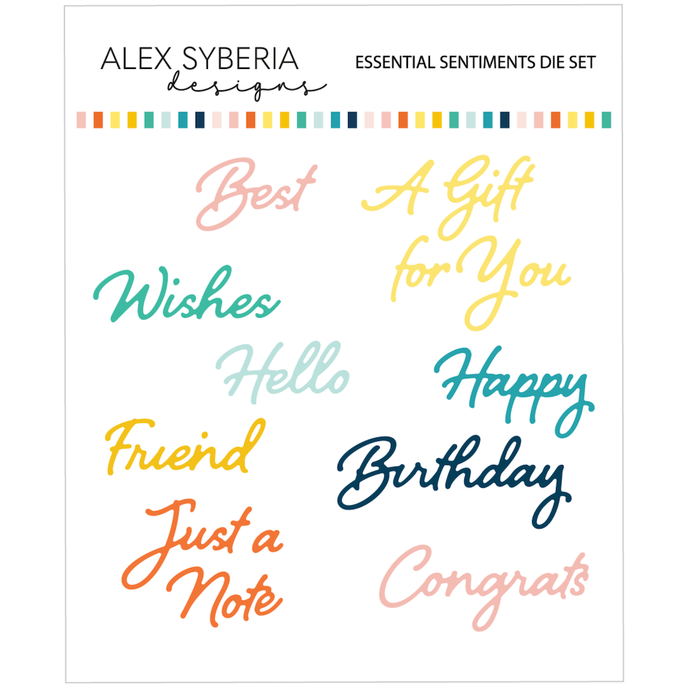 Alex Syberia Designs Essential Sentiments Die Set asd-d-189