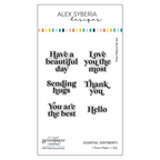 Alex Syberia Designs Essential Sentiments Press Plate and Die Set asd-pp-6