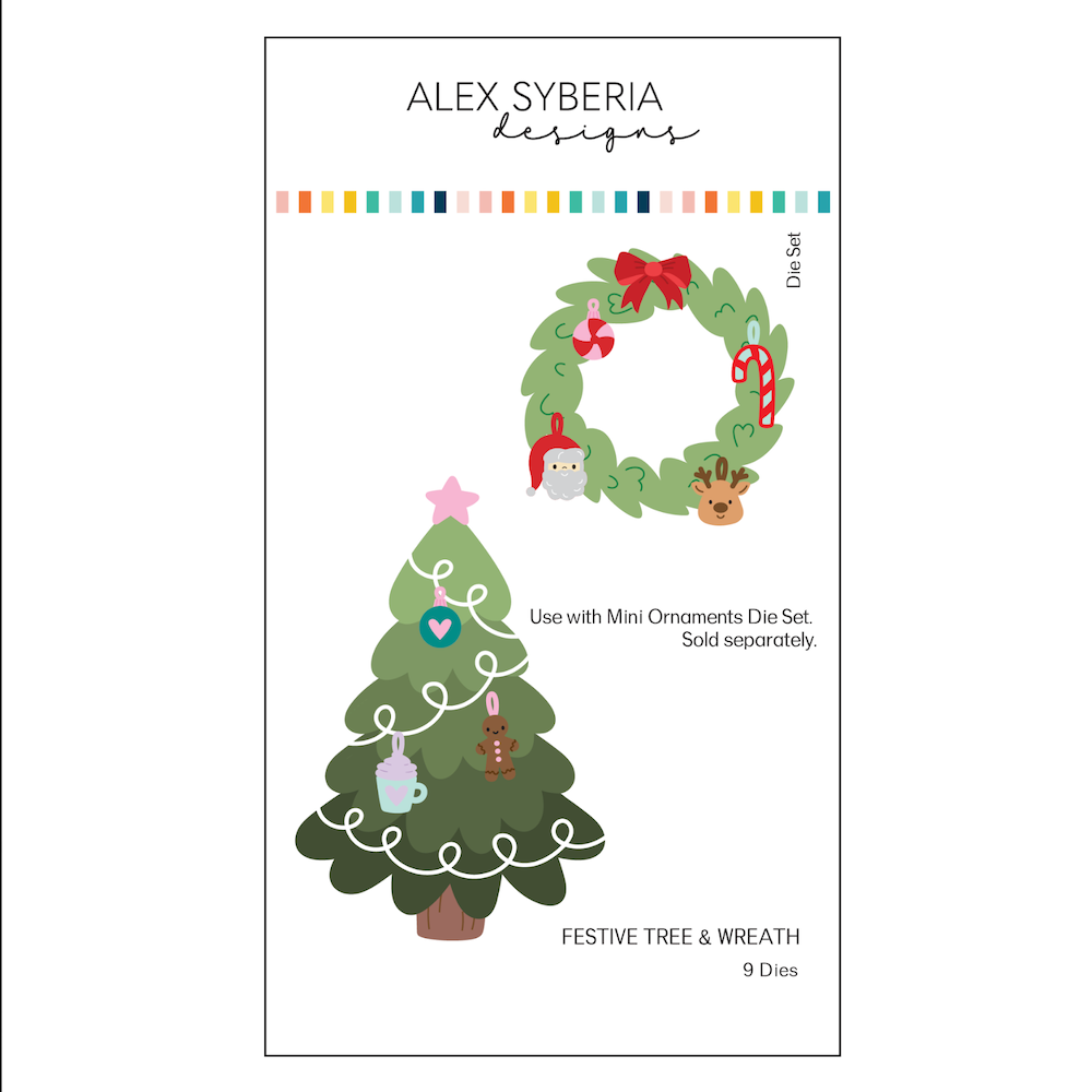 Alex Syberia Designs Festive Tree & Wreath Die Set asd-d-206