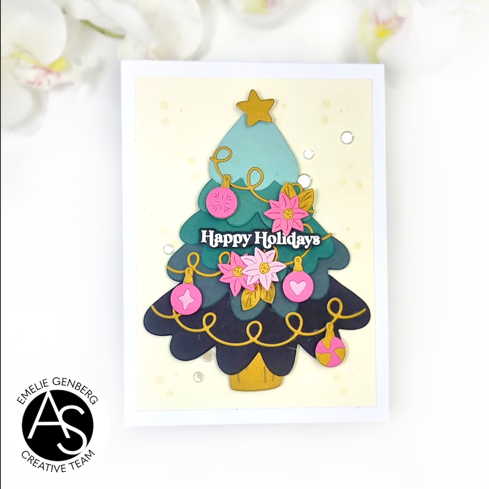 Alex Syberia Designs Festive Tree & Wreath Die Set asd-d-206 happy