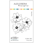 Alex Syberia Designs Floral Trio Press Plate asd-pp-14