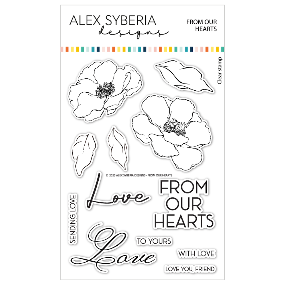 Alex Syberia Designs From Our Hearts Clear Stamp Set asd-sta-181