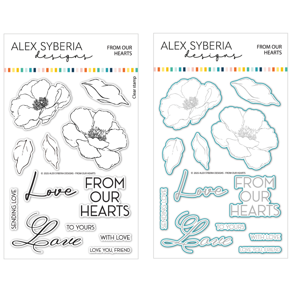 Alex Syberia Designs From Our Hearts Stamp and Die Bundle