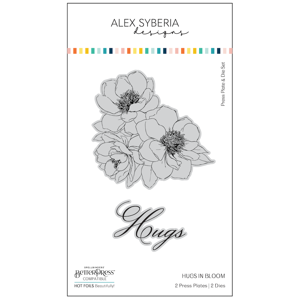 Alex Syberia Designs Hugs in Bloom Press Plate and Die Set asd-pp-13