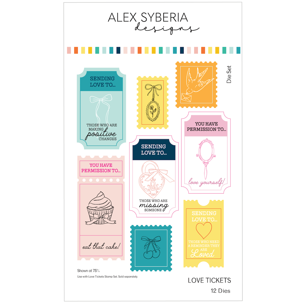 Alex Syberia Designs Love Tickets Die Set asd-d-219
