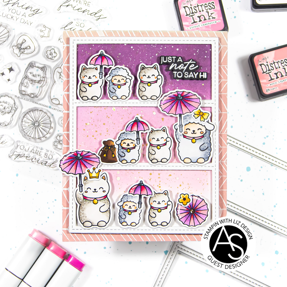 Alex Syberia Designs Lucky Cat & Friends Die Set asd-cd-241 say hi