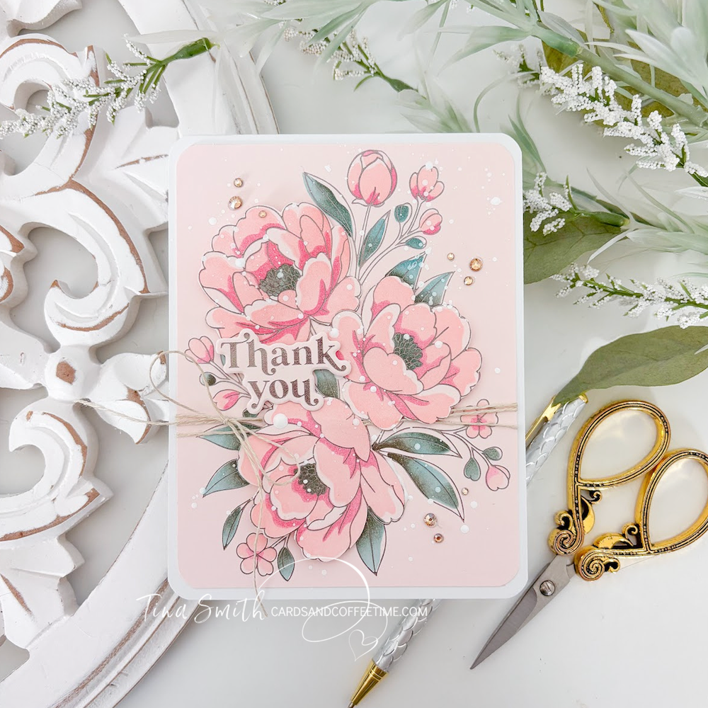 Alex Syberia Designs Lush Peony Bouquet Press Plate asd-pp-17 tina