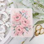 Alex Syberia Designs Lush Peony Bouquet Press Plate asd-pp-17 tina