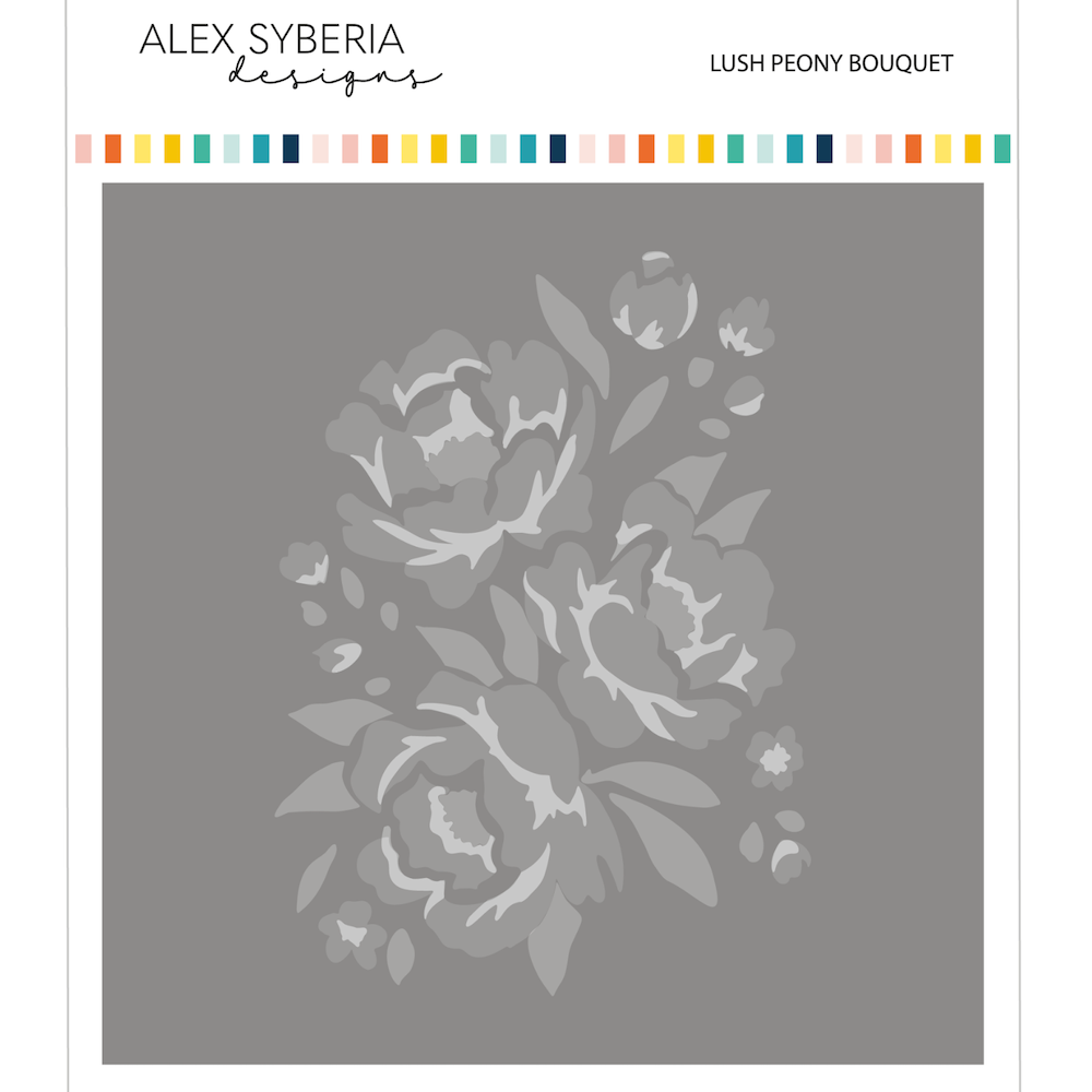 Alex Syberia Designs Lush Peony Bouquet Stencil Set asd-ste-pp-17