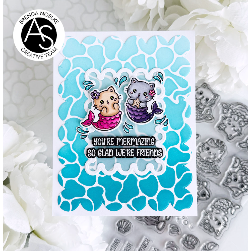 Alex Syberia Designs Mermaid Kitties Clear Stamp Set asd-sta-226 water cats