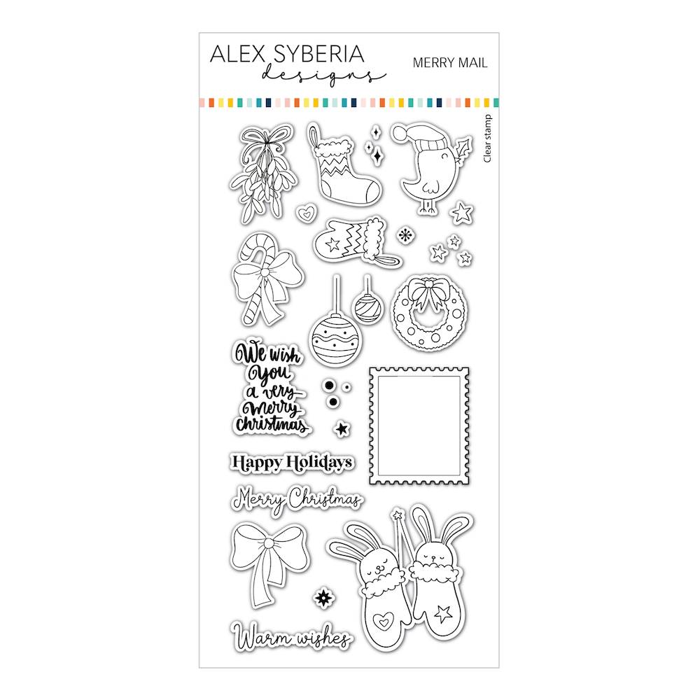 Alex Syberia Designs Merry Mail Clear Stamp Set asd-sta-208