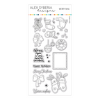 Alex Syberia Designs Merry Mail Clear Stamp Set asd-sta-208