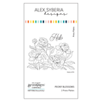 Alex Syberia Designs Peony Blossoms Press Plate Set asd-pp-9