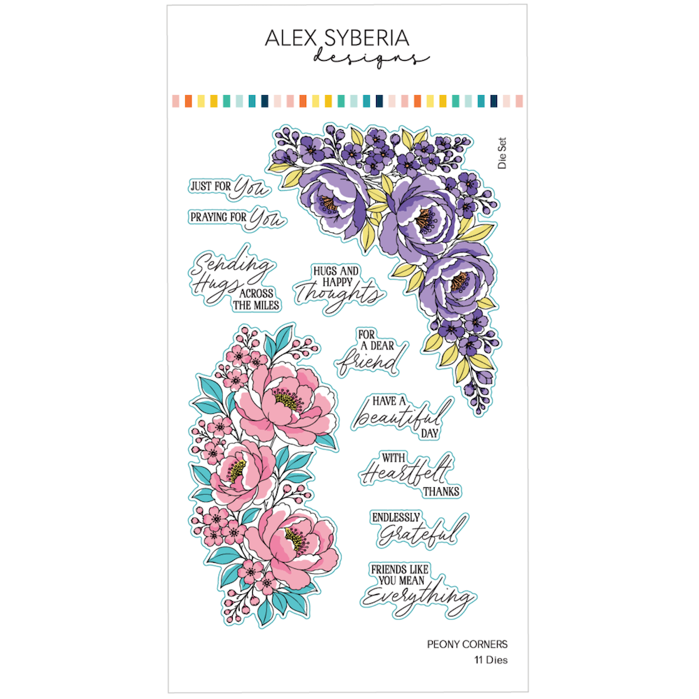 Alex Syberia Designs Peony Corners Die Set asd-cd-228