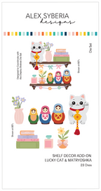 Alex Syberia Designs Shelf Decor Lucky Cat & Matryoshka Die Set asd-d-235