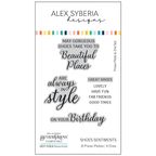 Alex Syberia Designs Shoes Sentiments Press Plate and Die Set asd-pp-16