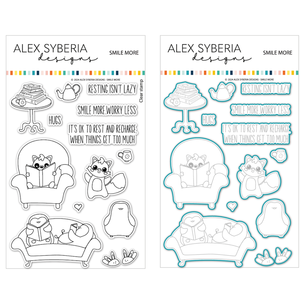 Alex Syberia Designs Smile More Stamp and Die Bundle