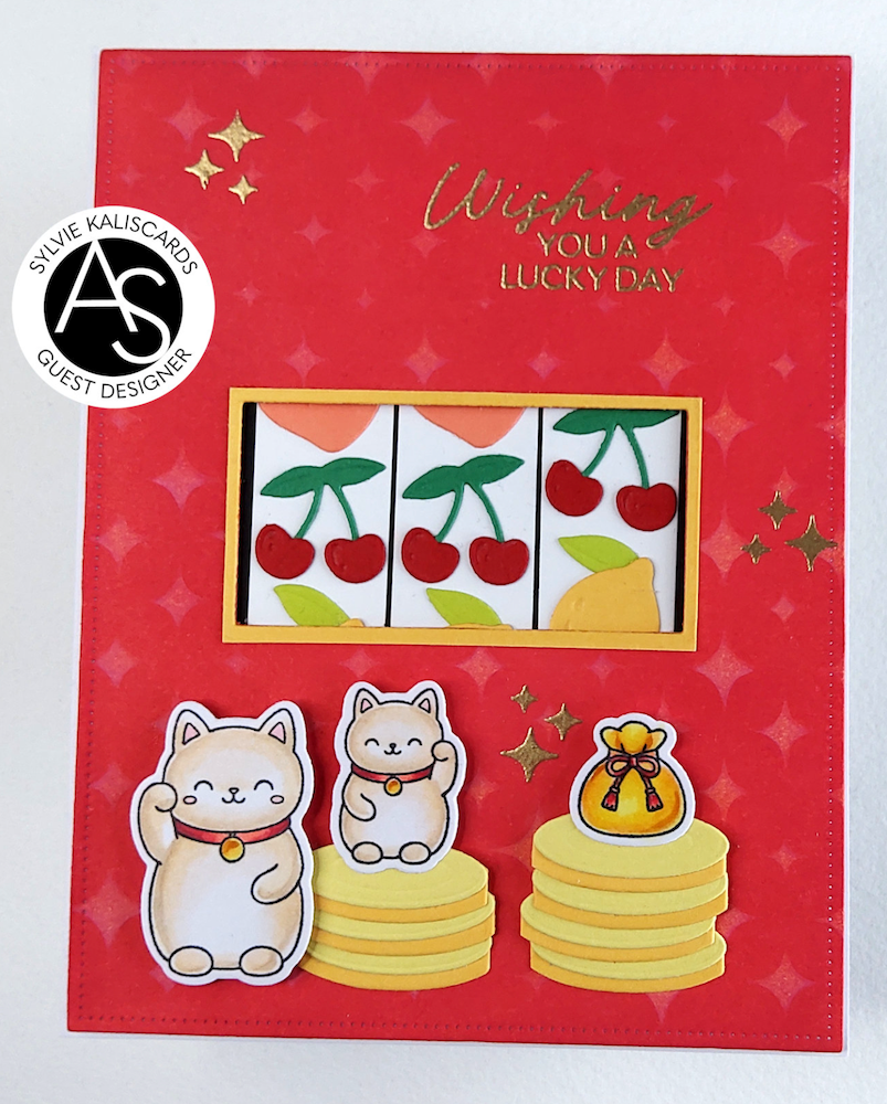Alex Syberia Designs Sparkles Stencil asd-ste-243 cherry
