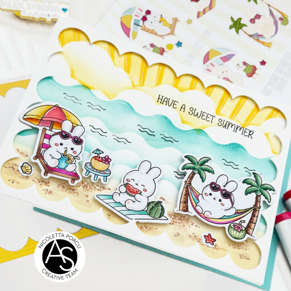 Alex Syberia Designs Sun Rays Stencil asd-ste-232 sweet summer
