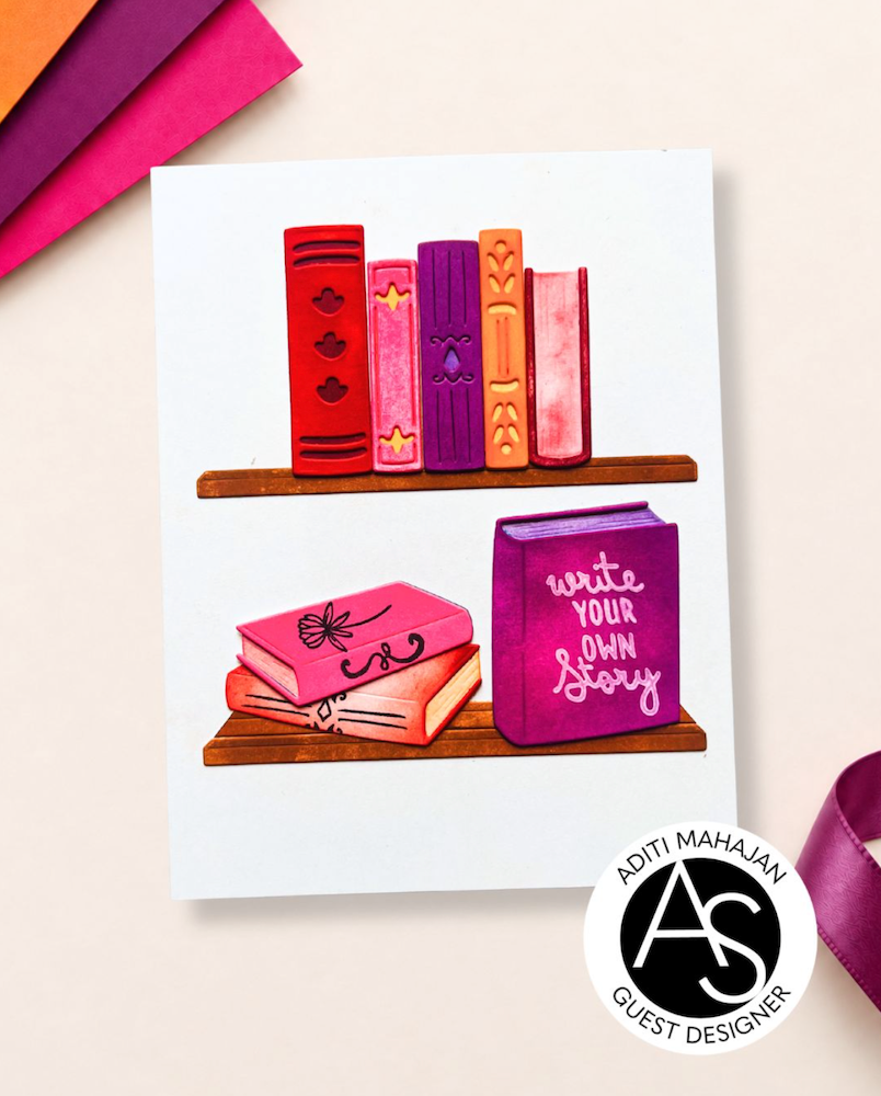 Alex Syberia Designs Tea & Books Clear Stamp Set asd-sta-237 write story