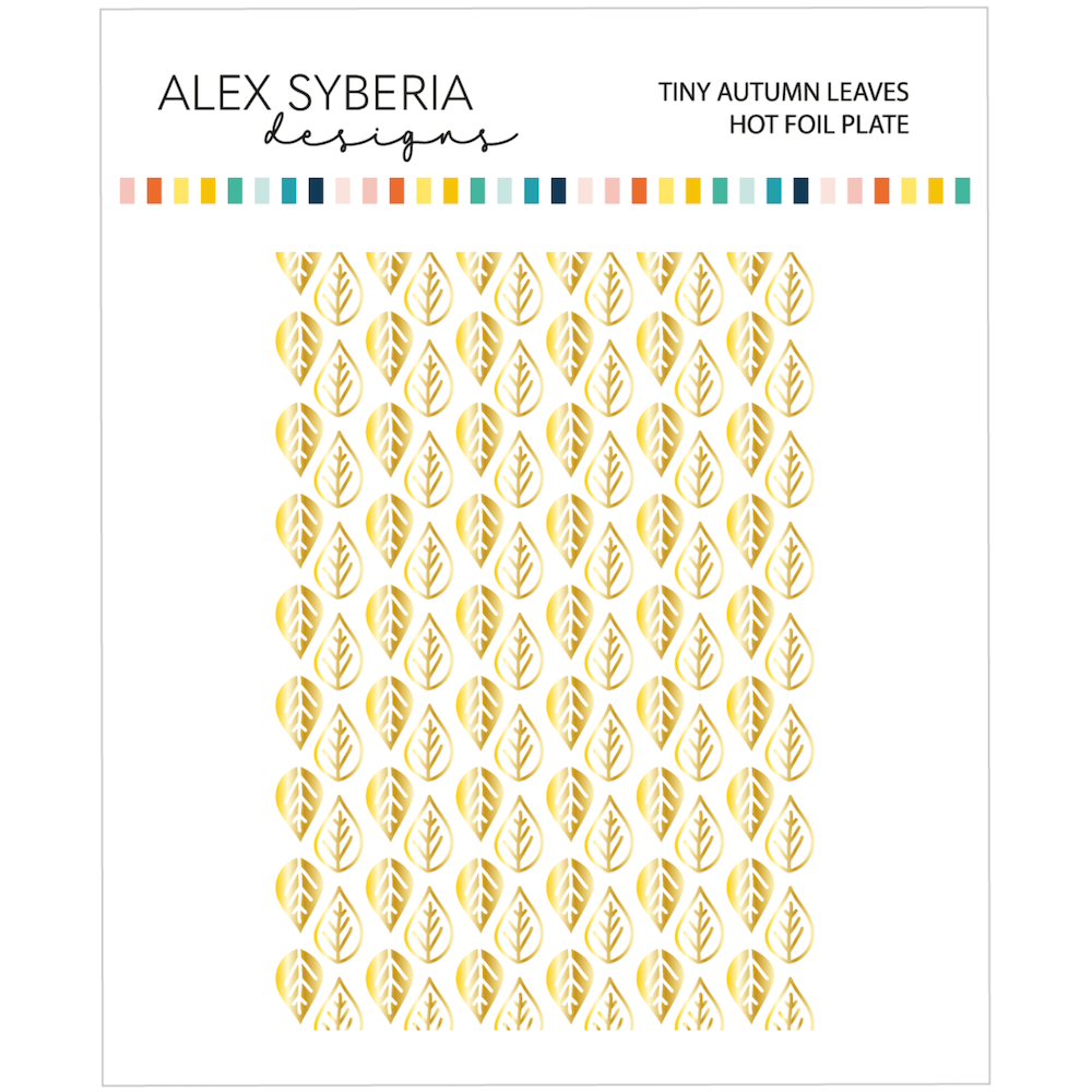Alex Syberia Designs Tiny Autumn Leaves Hot Foil Plate asd-hf-178