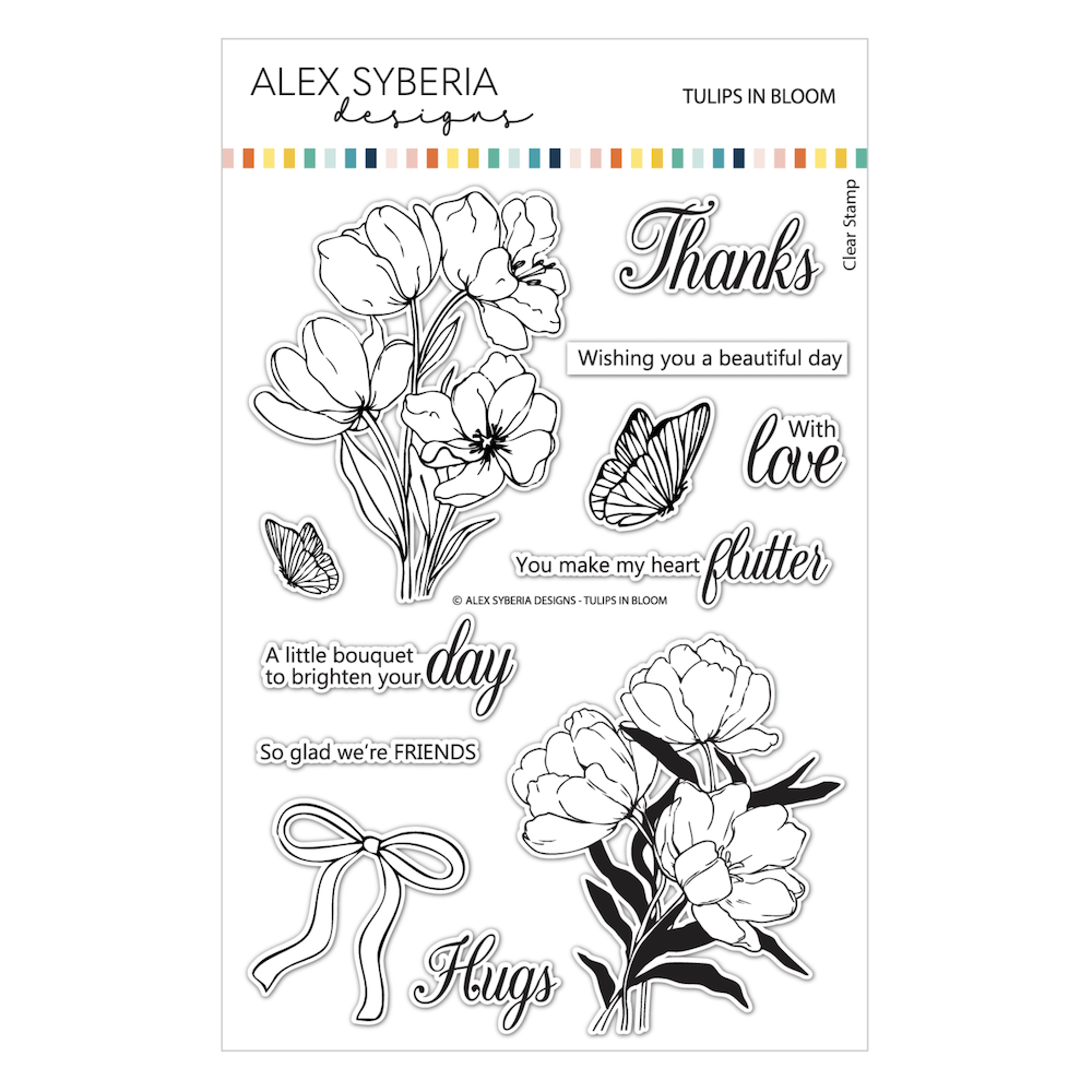 Alex Syberia Designs Tulips in Bloom Clear Stamp Set asd-sta-194