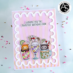 Alex Syberia Designs Whimsical Scalloped Frames Die Set asd-d-229 sweetest birthday