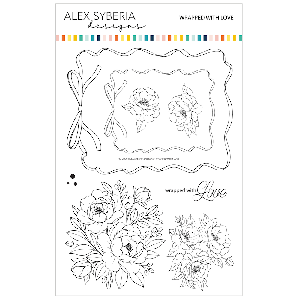 Alex Syberia Designs Wrapped with Love Clear Stamp Set asd-sta-217