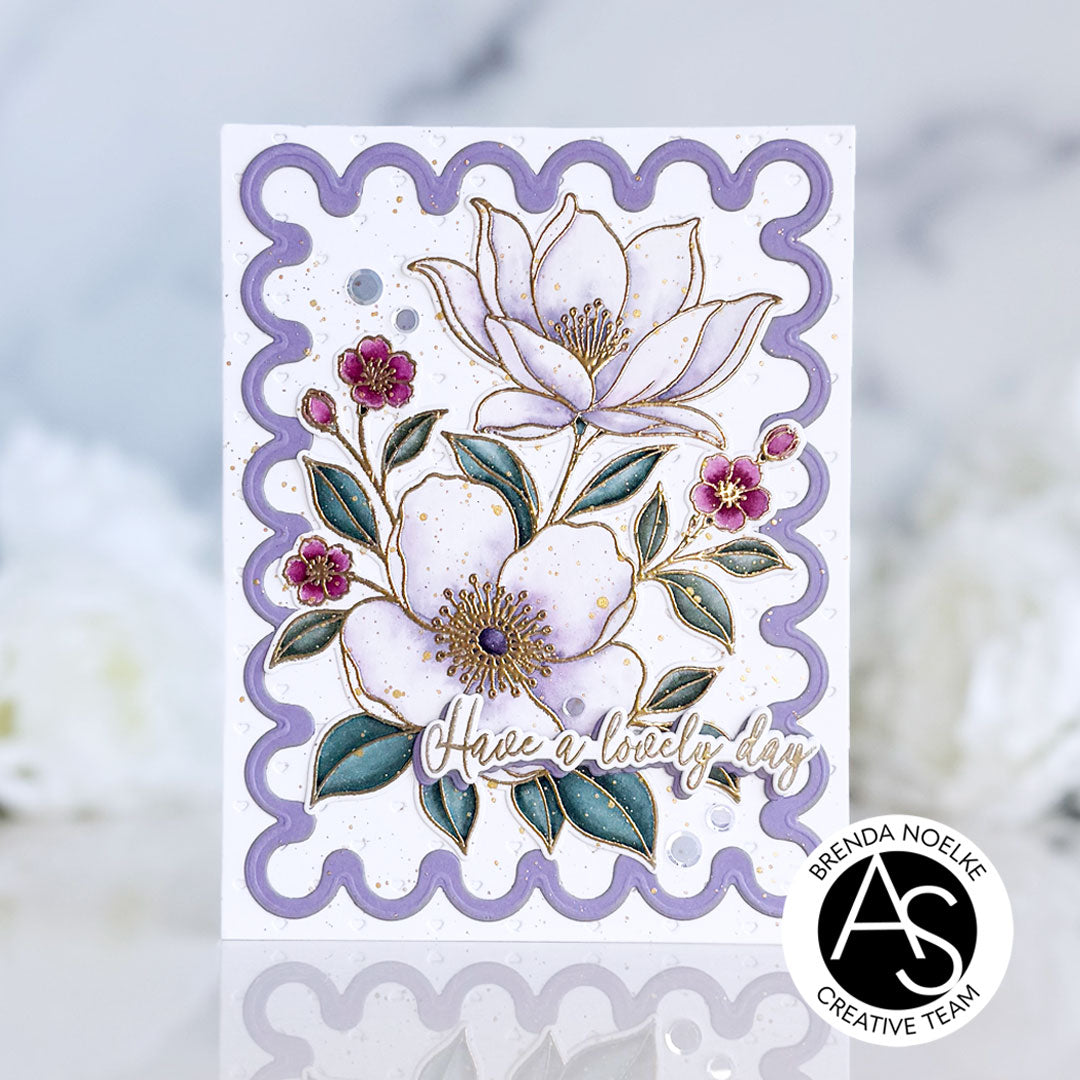 Alex Syberia Lovely Day STAMPtember Exclusive Stamps 3484ssc Floral Birthday Card | color-code:ALT02