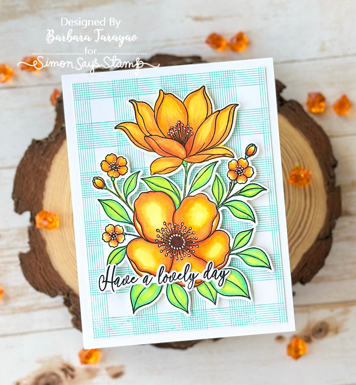 Alex Syberia Lovely Day STAMPtember Exclusive Stamps 3484ssc Floral Birthday Card Yellow | color-code:ALT01