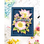 Alex Syberia Lovely Day STAMPtember Exclusive Stamps 3484ssc Floral Birthday Card midnight blue