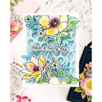 Alex Syberia Lovely Day STAMPtember Exclusive Stamps 3484ssc Floral Birthday Card perky light blue