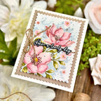 Alex Syberia Lovely Day STAMPtember Exclusive Stamps 3484ssc Floral Birthday Card pink