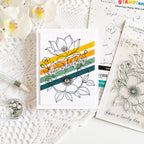 Alex Syberia Lovely Day STAMPtember Exclusive Stamps 3484ssc Floral Birthday Card stripes | color-code:ALT05
