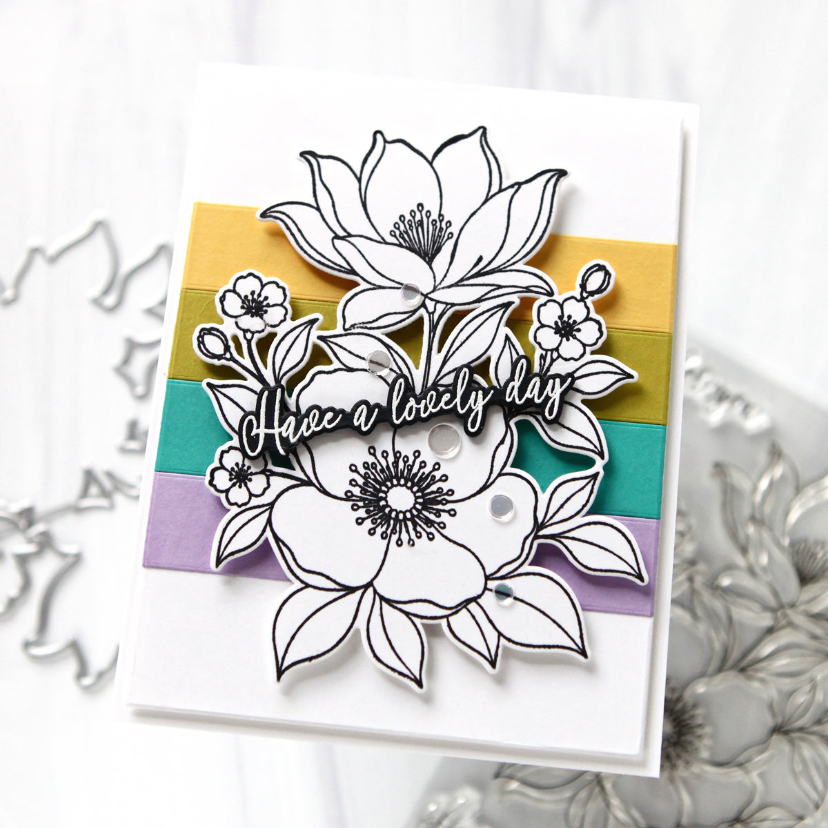 Alex Syberia Lovely Day STAMPtember Exclusive Stamps 3484ssc Graphic Floral Card
