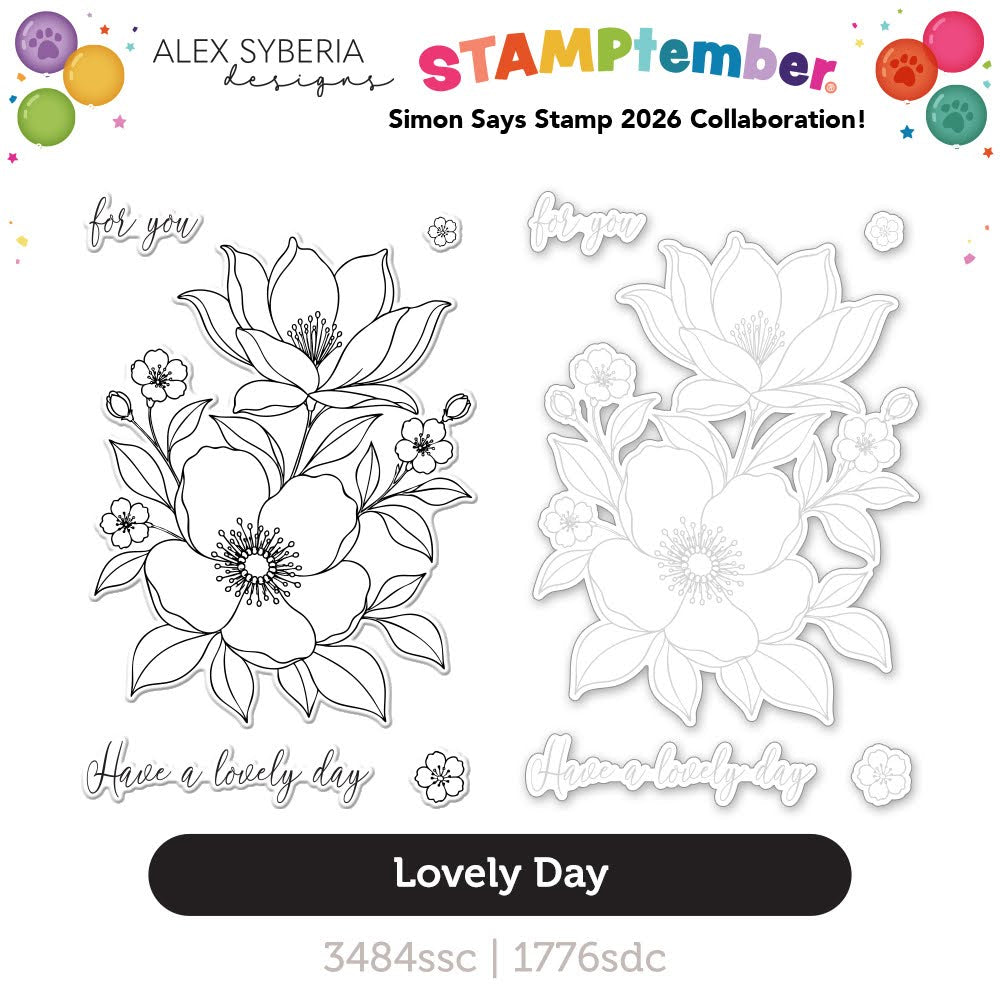 Alex Syberia Lovely Day STAMPtember Exclusive Stamps and Dies