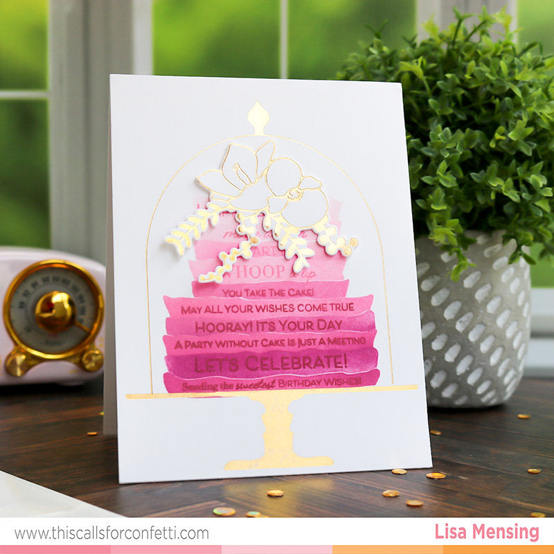 Alice's Story Birthday Sentiments Clear Stamp and Die Set celebrate