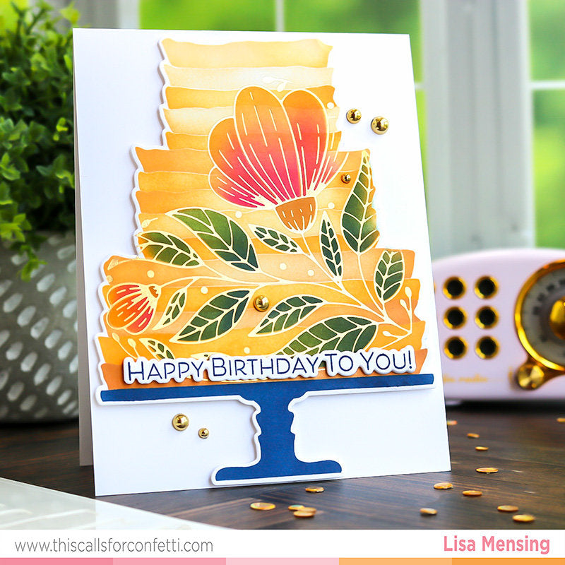 Alice's Story Birthday Sentiments Clear Stamp and Die Set happy birthday