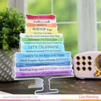 Alice's Story Birthday Sentiments Clear Stamp and Die Set rainbow