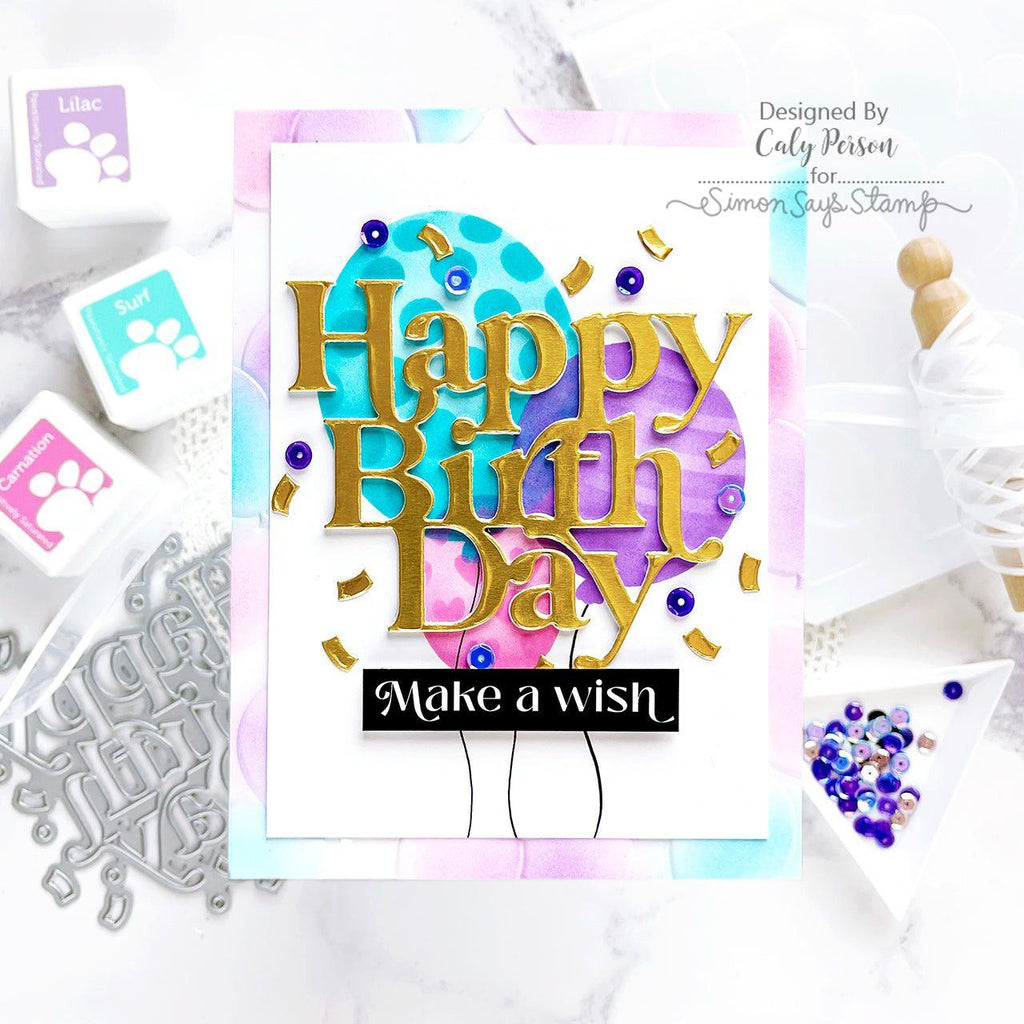 Simon Says Stamp Stencils All The Balloons ssst221705c Stamptember Birthday Card  | color-code:ALT01