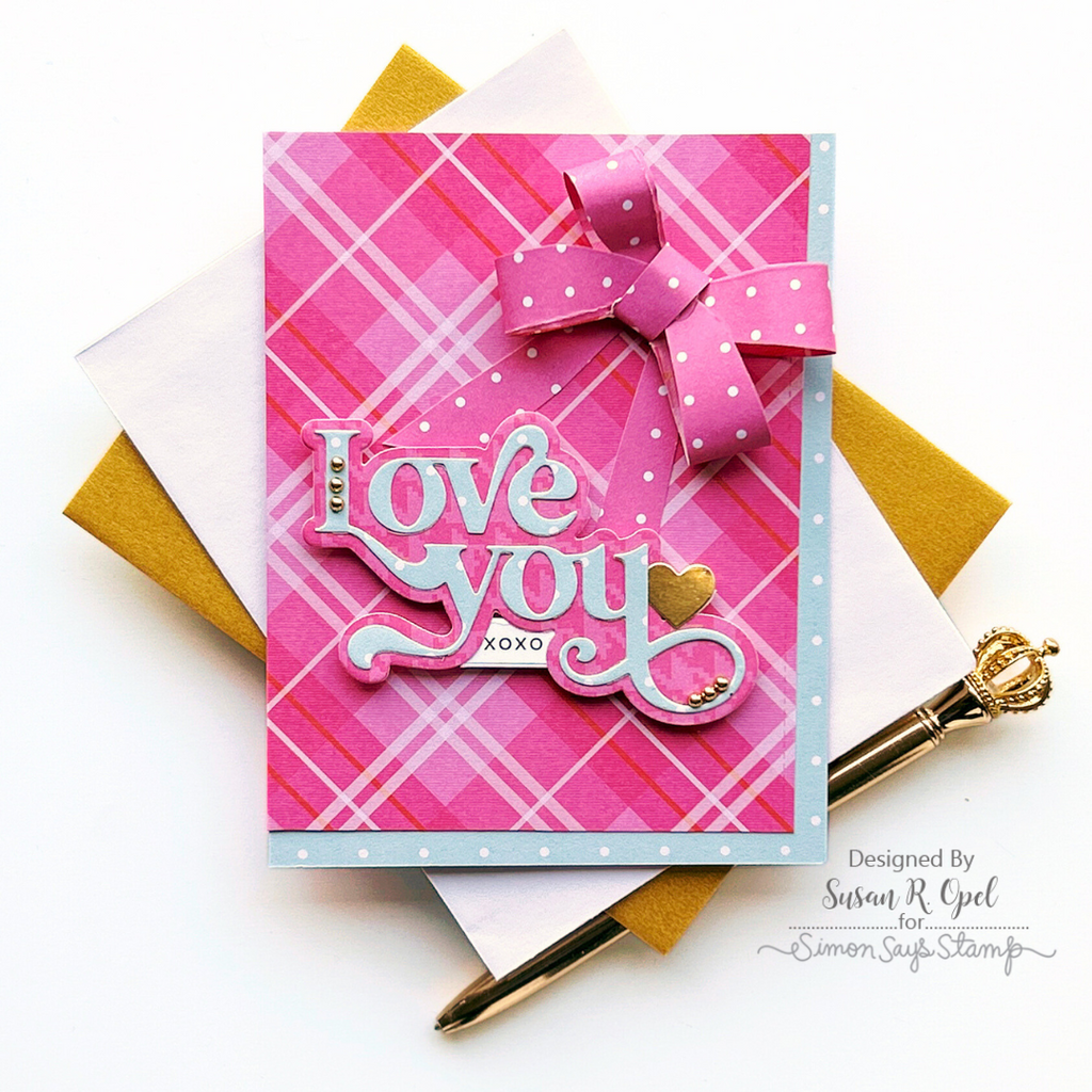  Simon Says Stamp Sentiment Strips All the Love sssg131150 Smitten Love You Card