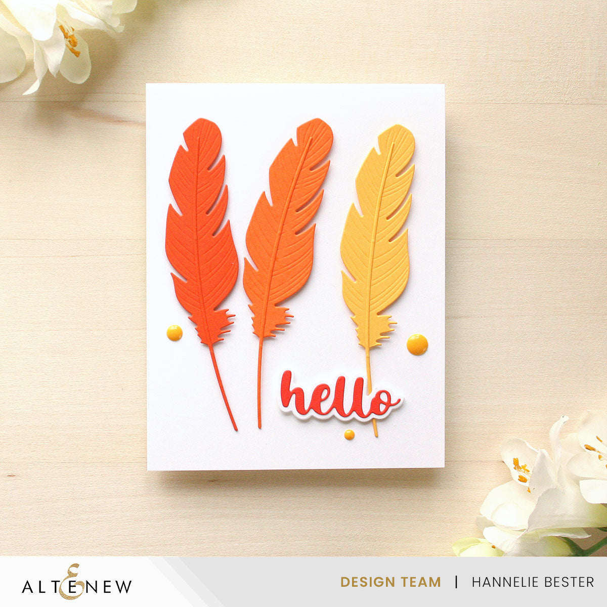 Altenew Quill and Inkwell Layering Dies alt10699 hello