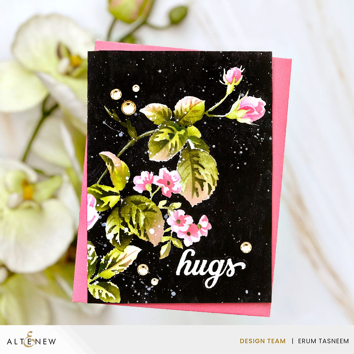 Altenew Build-A-Garden Branching Roses Add-on Dies alt10157 hugs