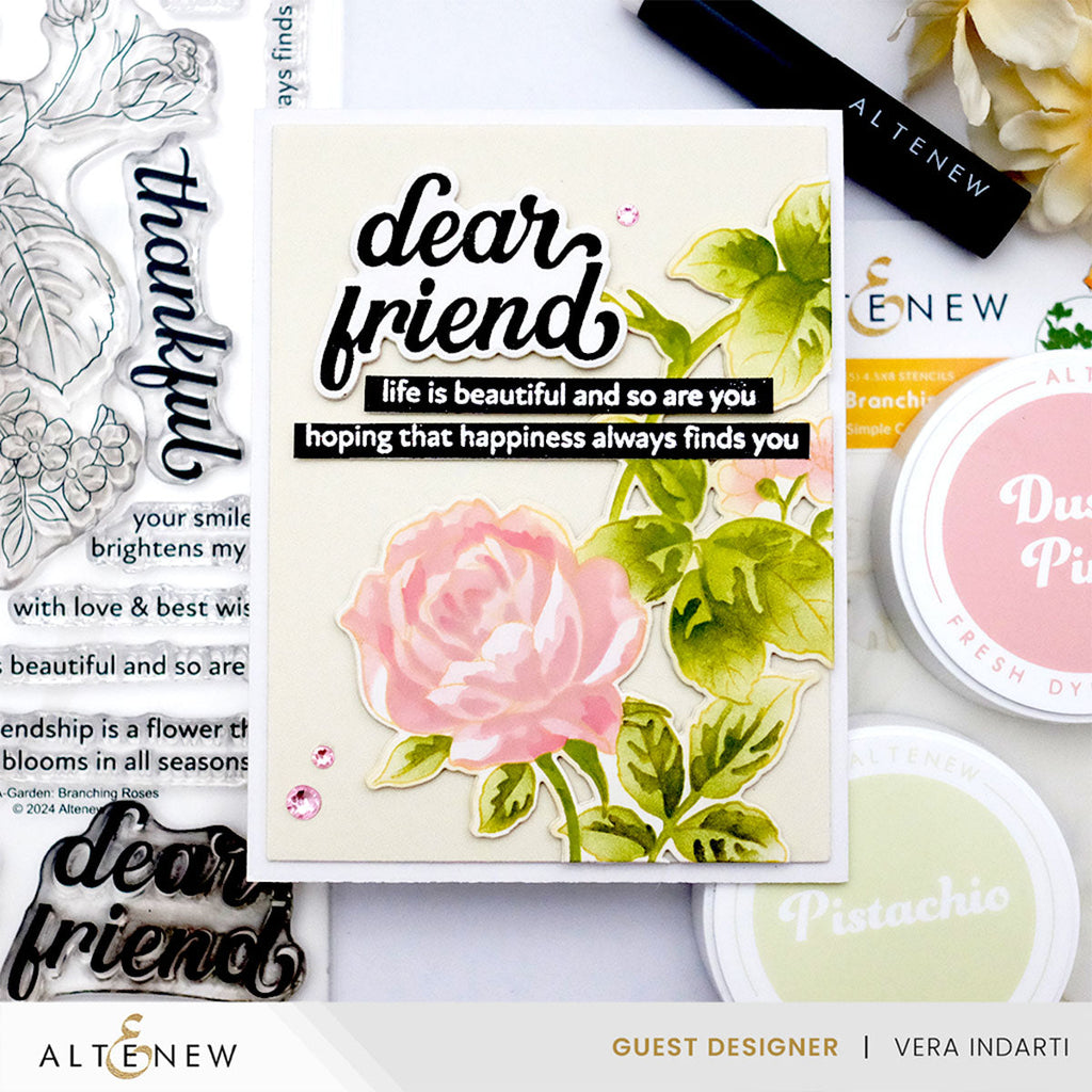 Altenew Build-A-Garden Branching Roses and Add-on Die Set dear friend