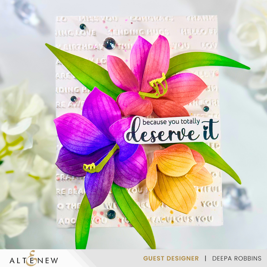 Altenew Craft-A-Flower Amaryllis Dies alt10218 pretty flowers
