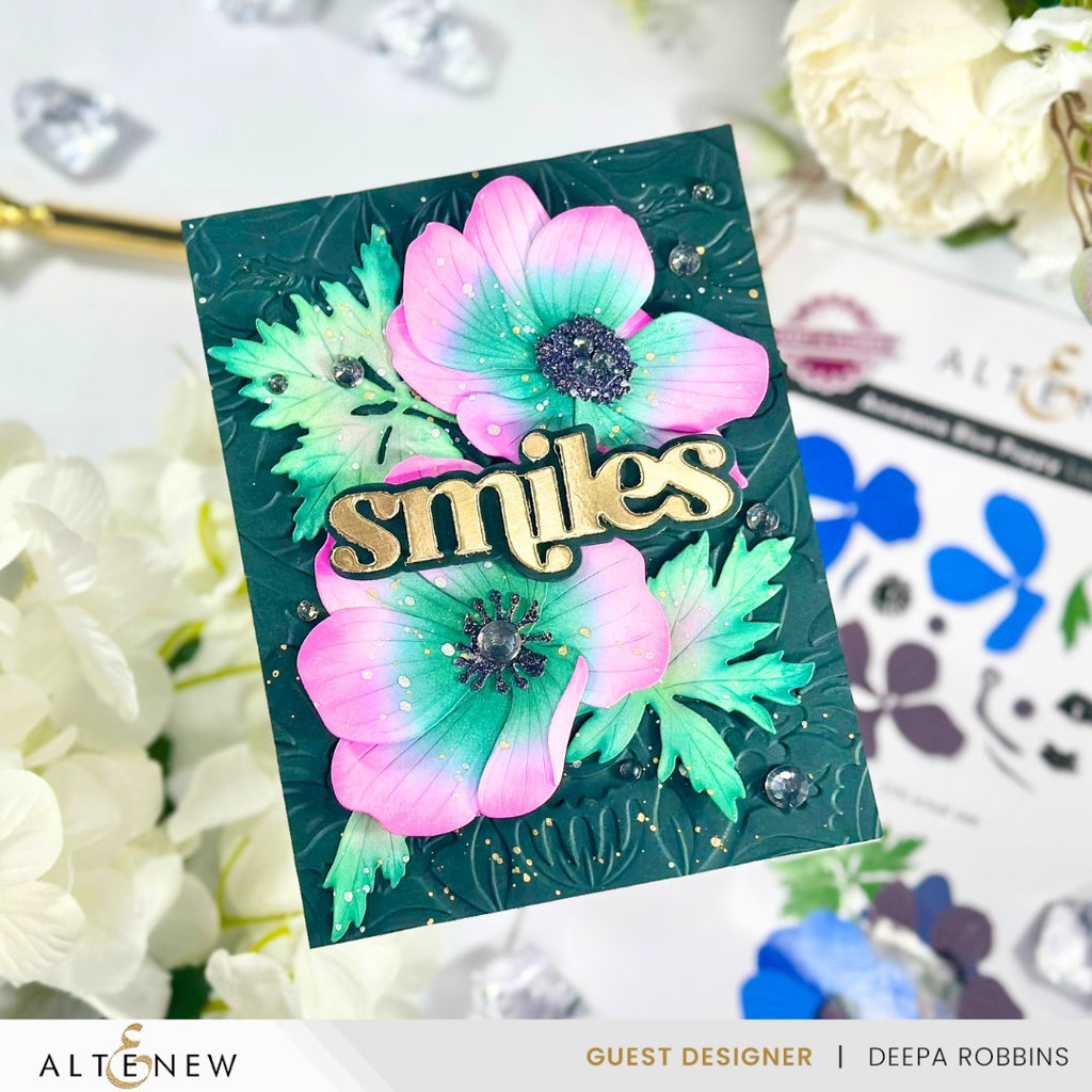 Altenew Blooming Motifs Stencil and Embossing Folder Set smiles
