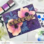 Altenew Blooming Motifs Simple Coloring Stencils alt10030 purple background