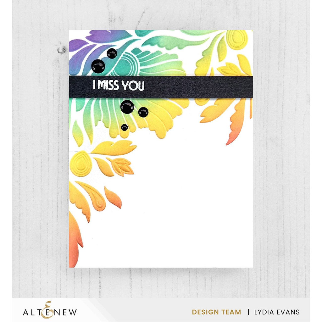 Altenew Dynamic Foliage 3D Embossing Folder alt8213 i miss you