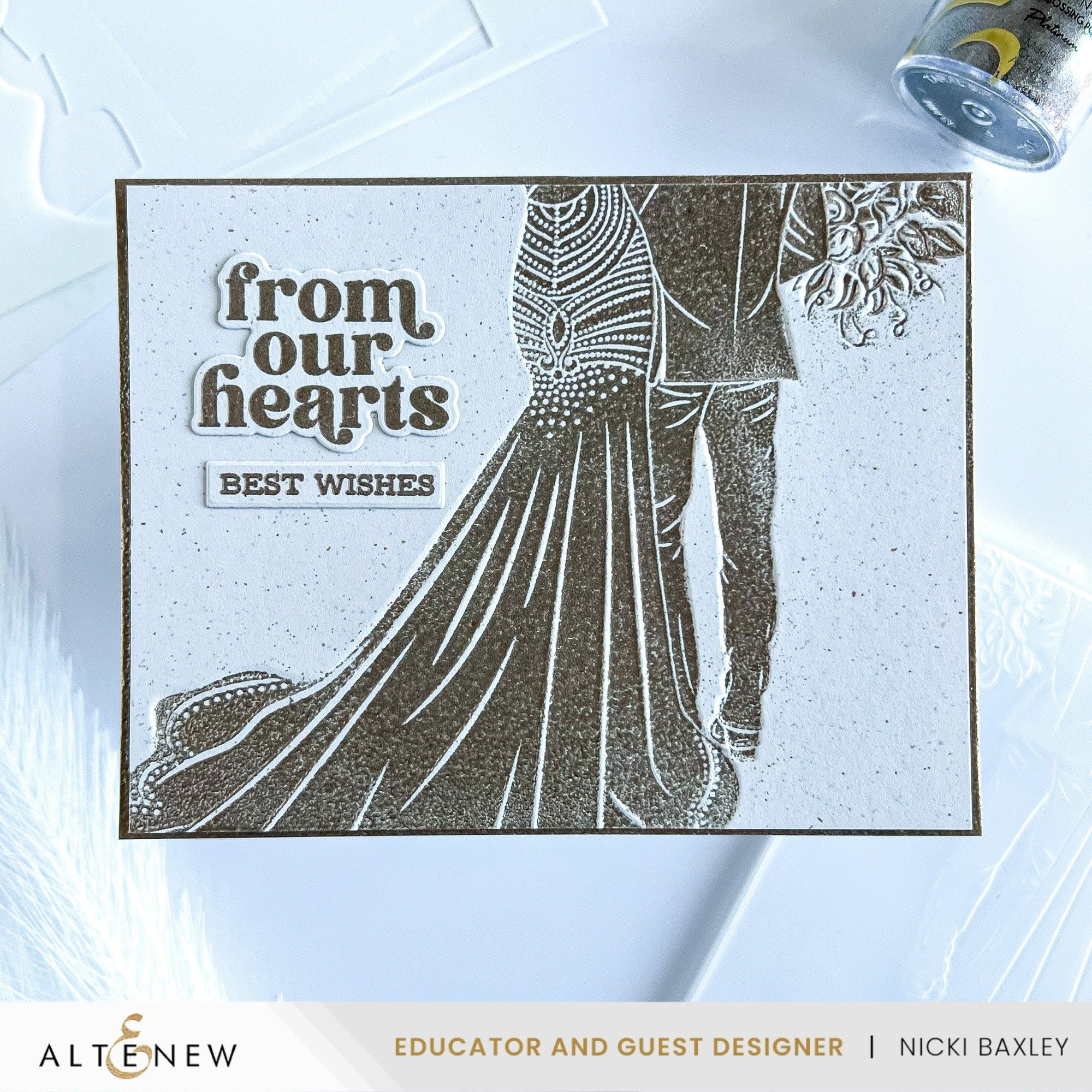 Altenew Enchanted Beginnings Simple Coloring Stencils best wishes
