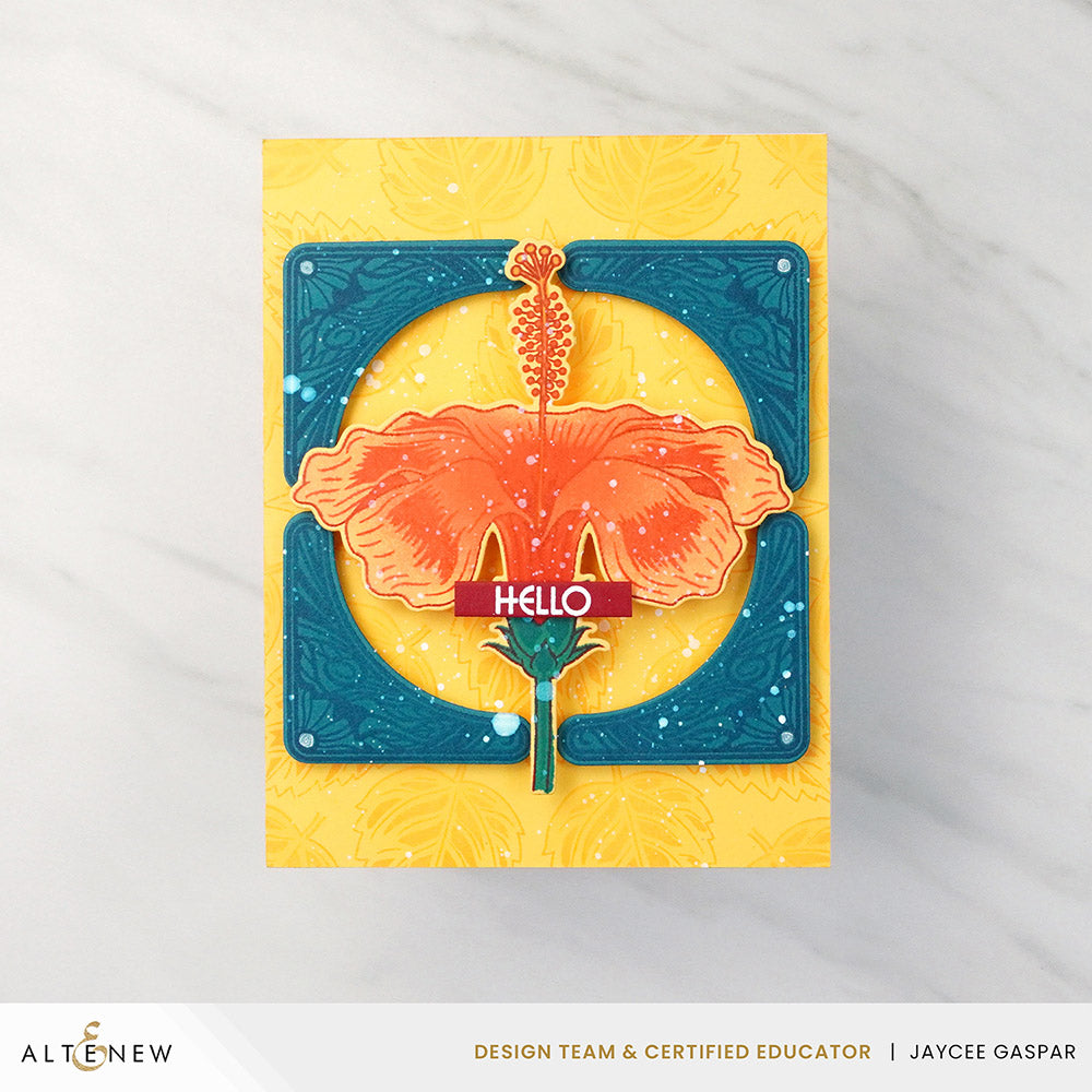 Altenew Hibiscus Motif Dies alt8216 hello